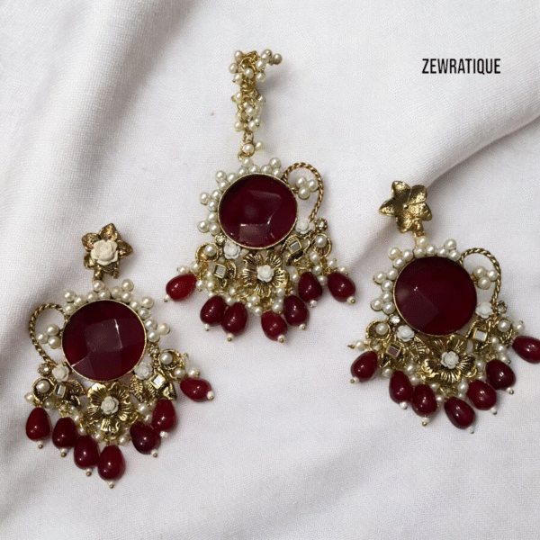 Egyptian Doublet Earrings With Tika