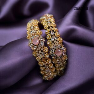 Zirconia Gold Bangle